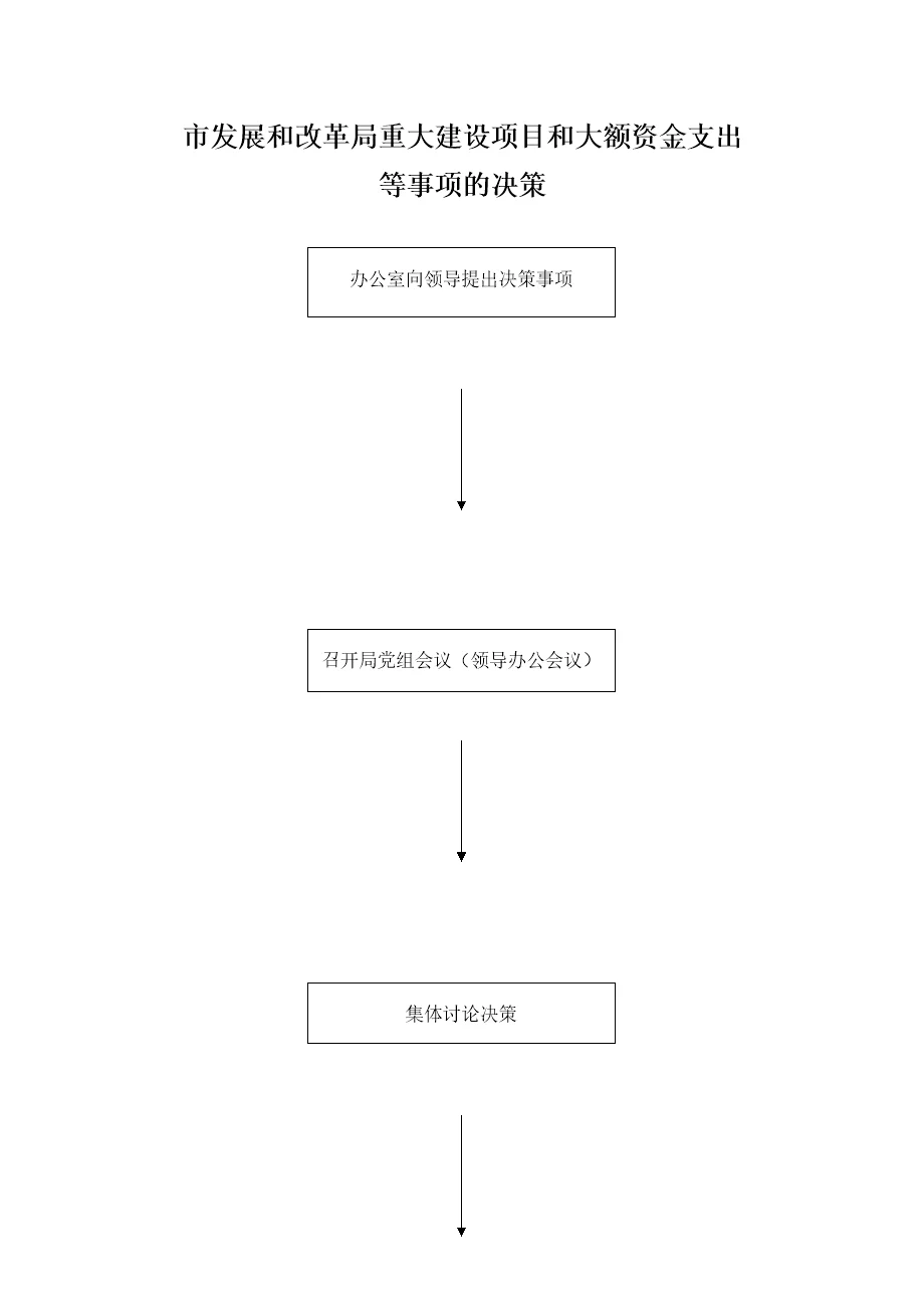 市发展和改革局重大建设项目和大额资金支出