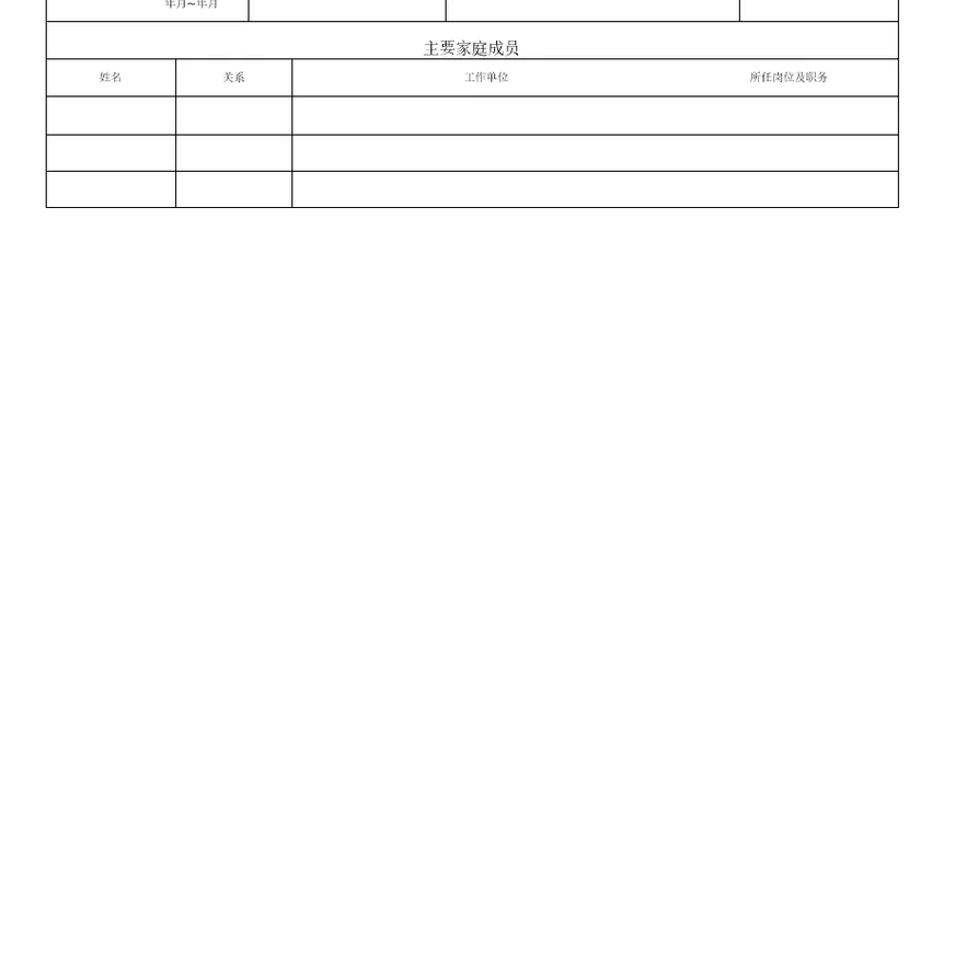 员工入职登记表格模板