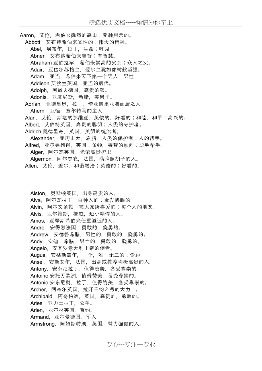 外国人名大全(共42页) - 360文库